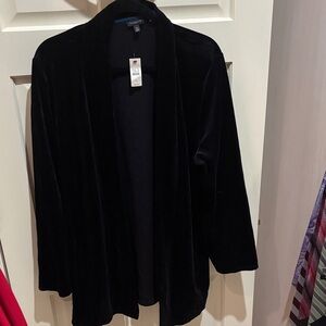 Talbots Black Velvet Blazer